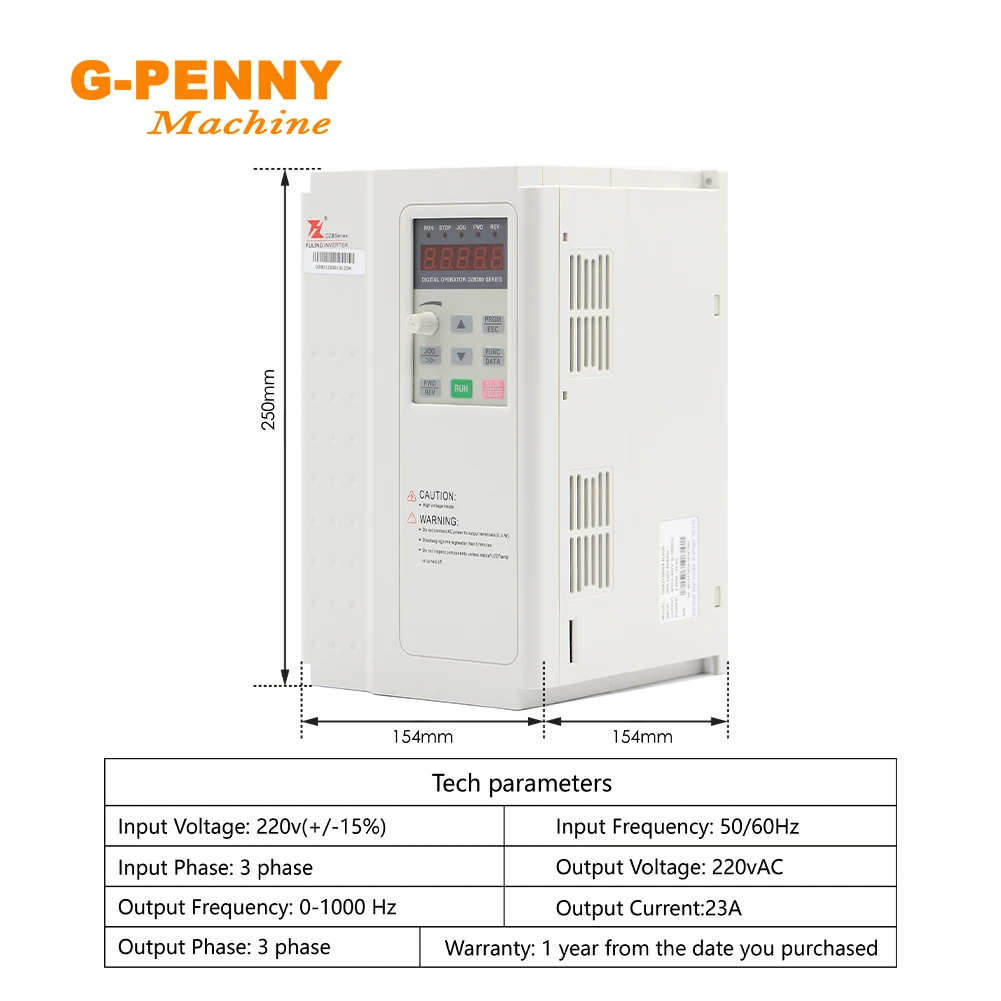 CNC 220V 380V 4.5kw ER32 air cooled spindle motor Air cooling Ceramic ball bearings spindle with 5.5kw Variable Frequency Driver