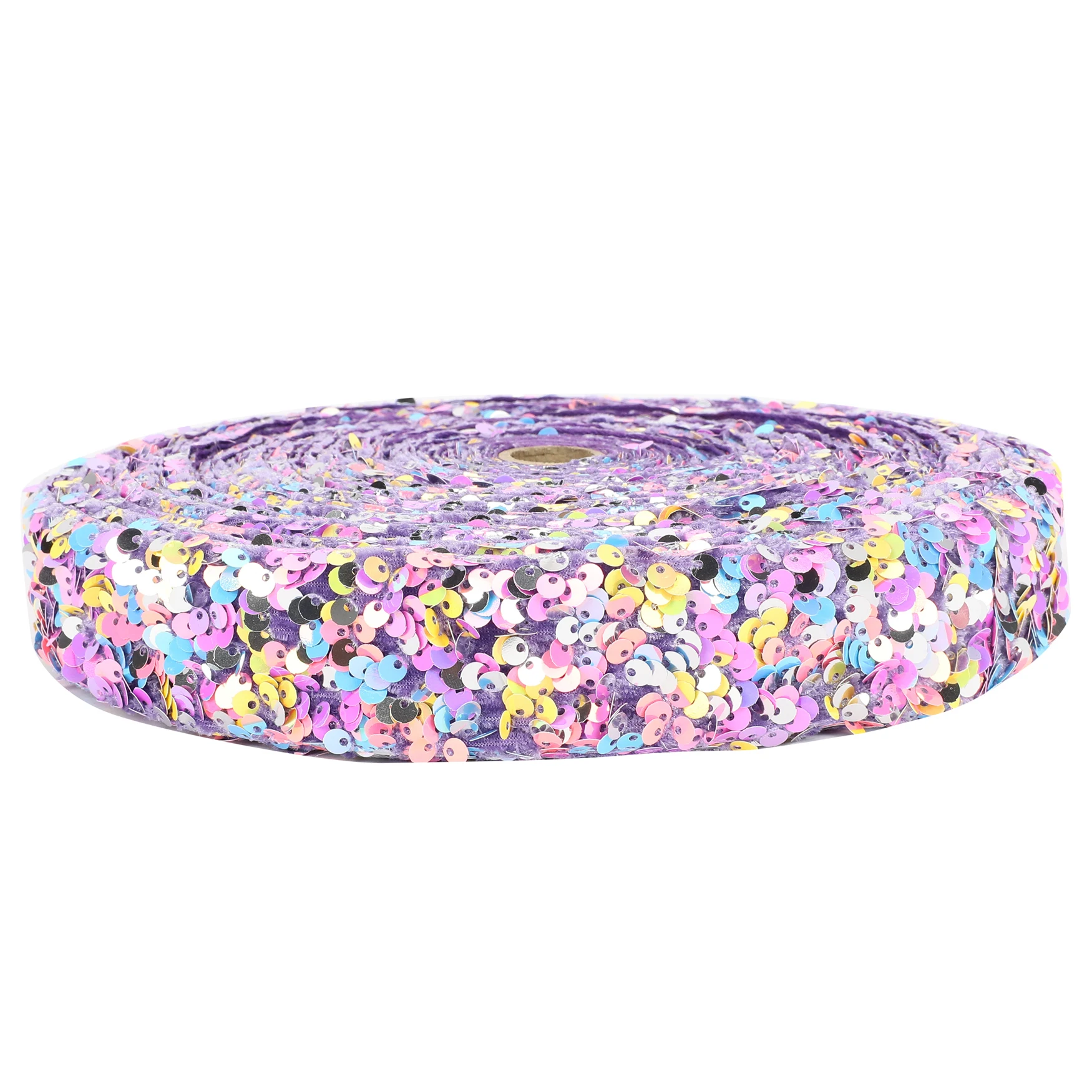 [HSDRIBBON] 38MM HSD-Genuine Series colorful Sequin Velvet Sequin Ribbon 25Yards/Roll