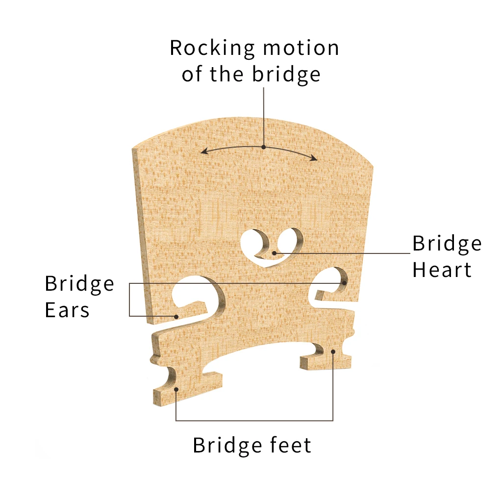 NAOMI 16\'\' Viola Bridge Figured Seasoned Maple Bridge Nice Carved Unfitted Viola Parts Accessories