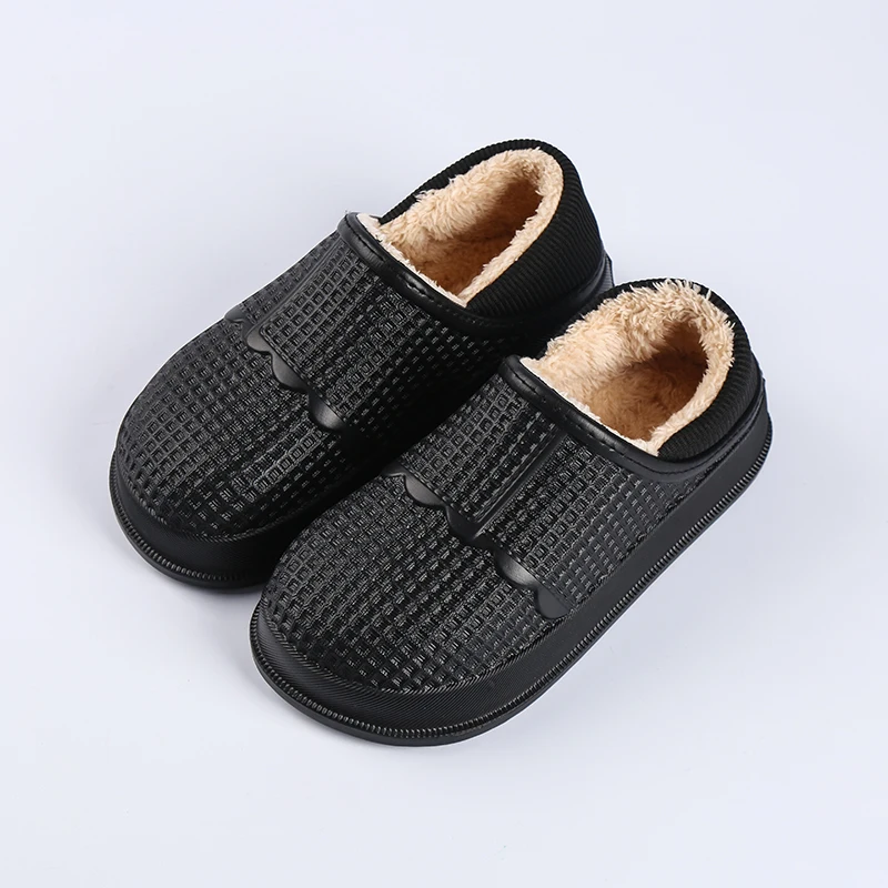 Ltolo-zuecos cálidos de invierno para niños, sandalias de jardín, zapatillas de felpa de piel, zapatos para niños, EUR31-36