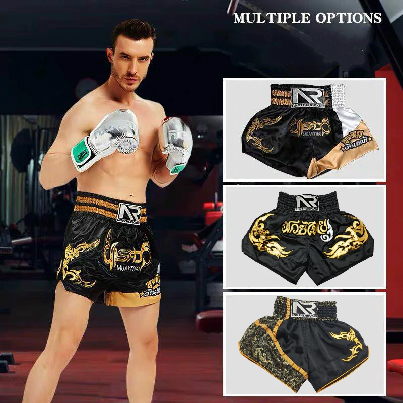 Boxing Shorts Muay Thai Fighting Loose Print Flower Shorts Muay Thai Pants MMA Fighting Shorts Men\'s Women\'s Kids Teenagers Simp