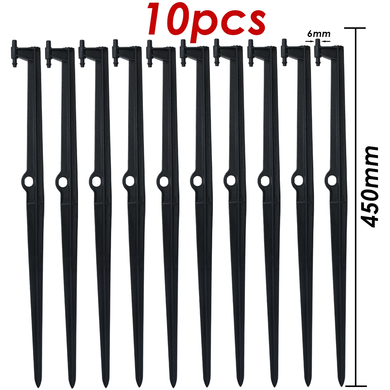 KESLA 10-50 sztuk 45CM Stakes wsparcie 6mm interfejs do nawadniania kropelkowego ogród dla 4/7mm wąż Spike Spray rury wspornik