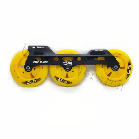 Slalom Speed Transfer 3*110 Inline Skating Base R5 Unbalance R5ub Frame MATTER Yellow Green F1 Gi3 Street Road Tires 85A 1 pair