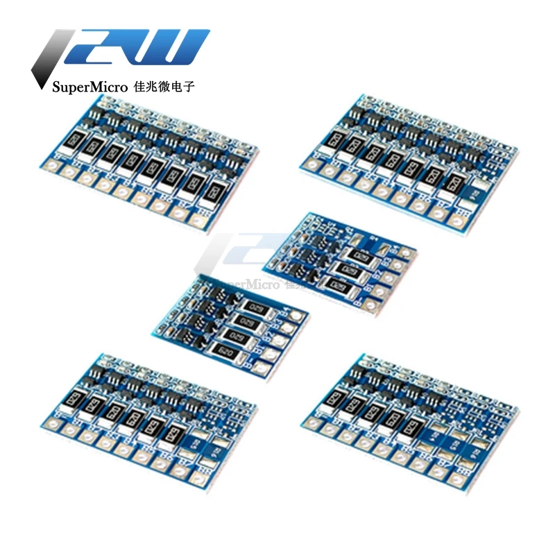 BMS 3S 4S 5S 6S 7S 8S 18650 Lithium Battery Charger Protection Board Power Bank Balancer Li-ion Charge Equalizer PCB