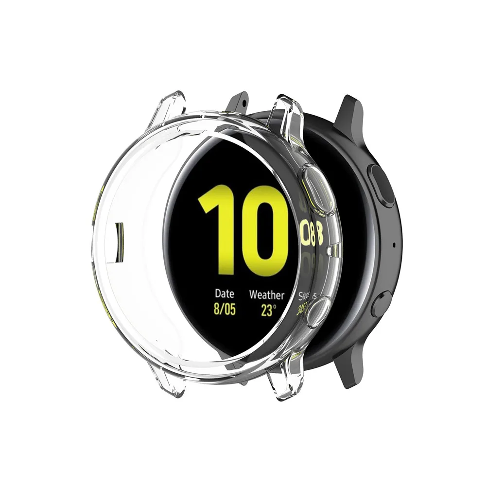 Transparent TPU silicone protective case for Samsung galaxy watch active 2 44mm 40mm SM-R830 R820 Cover Replacement Accessories