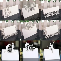 50pcs White Name Place Cards Wedding Decoration Table Decor Message Invitation Card Baby Shower Party Supplies favor for guests