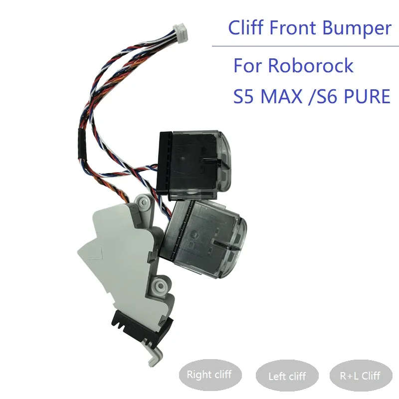 New Right and Left cliff front bumper wall for Roborock S5 Max Accessories Vacuum Cleaner Roborock S6 Pure Spare Parts