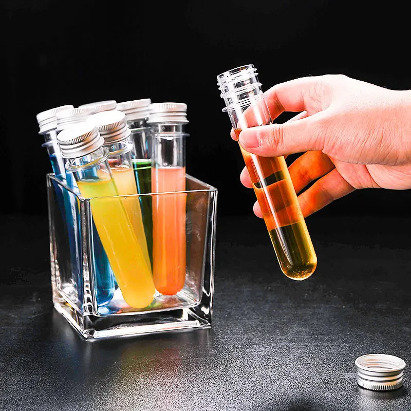 2020 INS New Test Tubes Cocktail Glass Base Set For Bar Night Club Special Drinks Wine Cup Liquor Depth Charge Bomb Shot Glasses