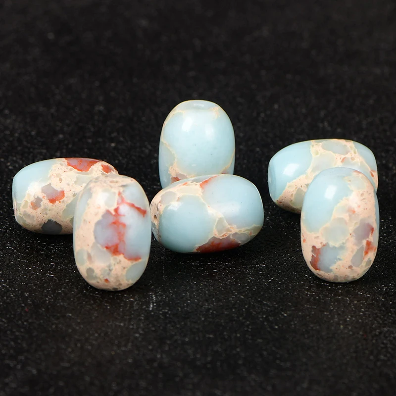 4A Natural Agalmatolite Barrel Quartz Crystal Single Bead DIY Beads Jewelry Making