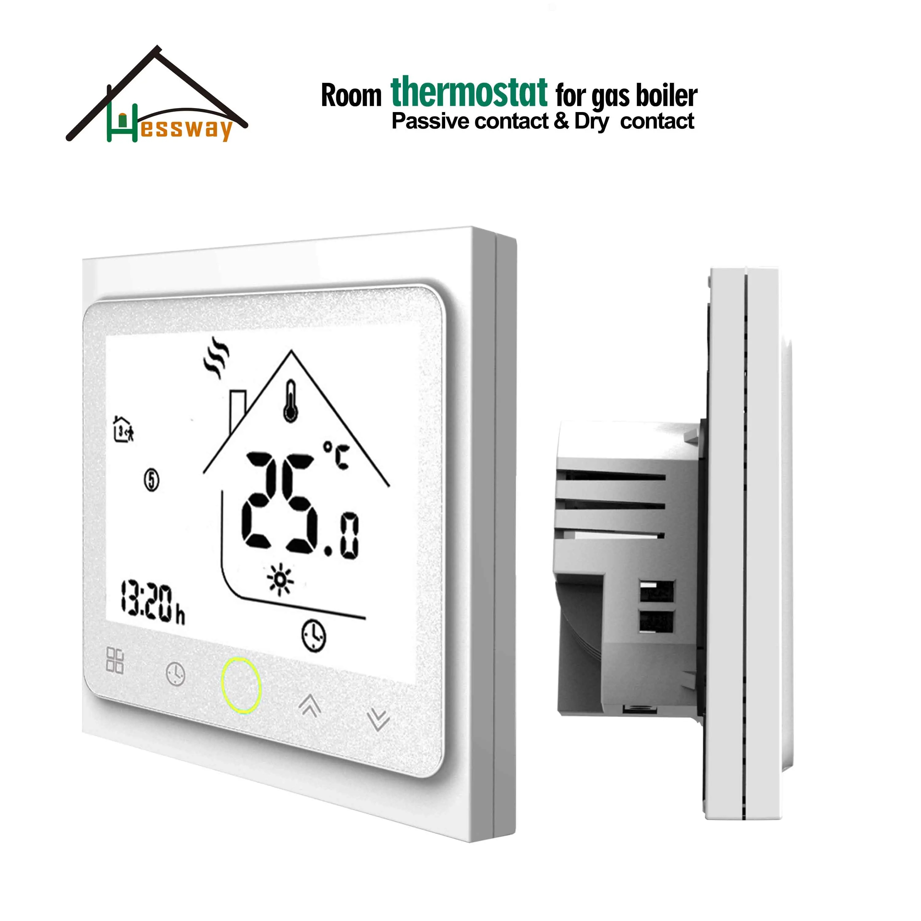 HESSWAY-termostato de caldera de Gas montado en la pared, contacto pasivo y seco, 24V, 220V