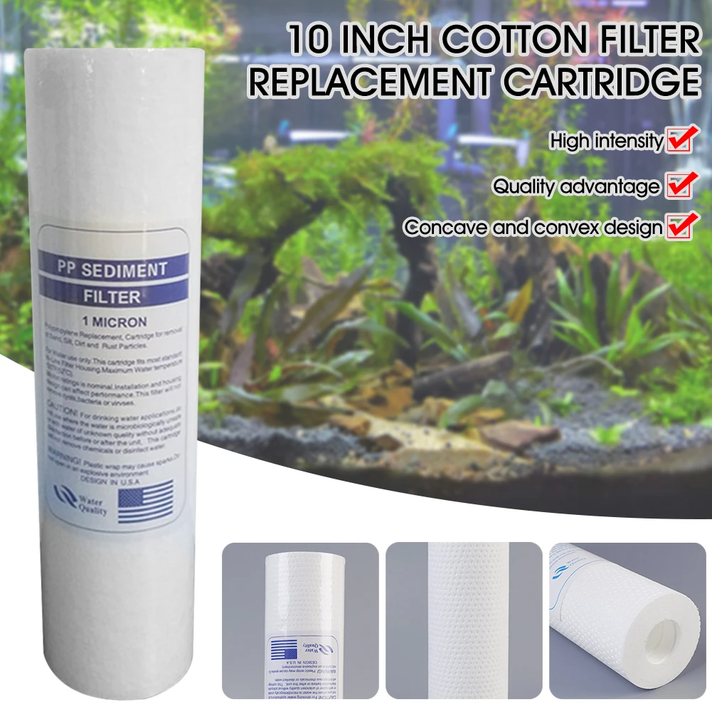 1 Micron / 5 Micron 10\'\' RO Water Replacement PP Sediment Filter Acupuncture Process 6.2*6.2*25.4cm Cartridge Reverse Osmosis