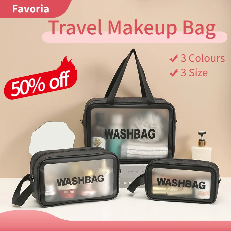 Home Travel Transparent Makeup Bag Toiletries Bag Bath Supplies Storage Bag Waterproof Travel Cosmetic Bag Wash Beauty Kit