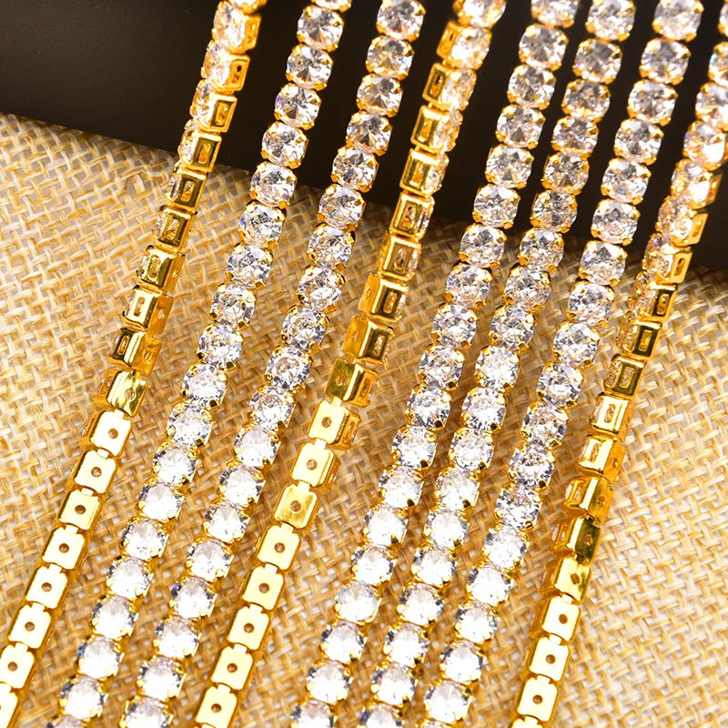 5 Yards High Quality Clear Zircon Crystal Cup Chain Density Rhinestone Trimming For Nail Clothing Bags Shoes Diy Ornament