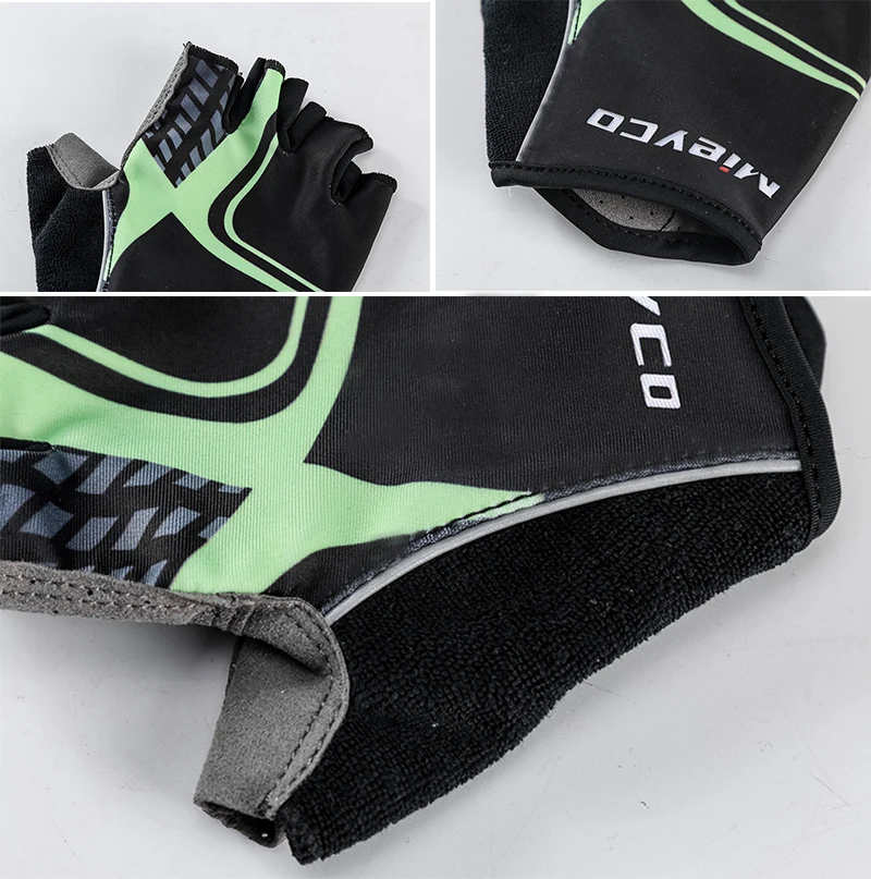 Radfahren Anti-slip Halbe Finger Handschuhe MTB Fahrrad Handschuhe Pad Männer Frauen Atmungsaktive Anti-shock Sport Handschuhe – Detail 5