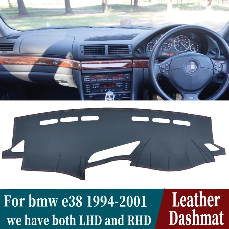 

PU Leather Dashmat Dashboard Cover Pad Dash Mat Carpet Car-Styling accessories For BMW 7 Series (E38) 730iL 740I 750iL 1994-2001