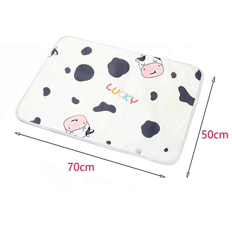 Baby Changing Mats Cover Reusable Baby Diaper Mattress Diaper for Newborn Cotten Waterproof Changing Pats Flool Play Mat 50x70cm