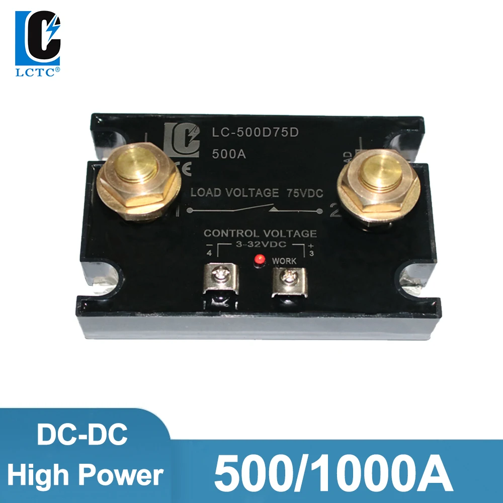 SSR 500A 1000A DC-DC Solid State Relay  Voltage DC Relay DC Battery  DC Motor 500DD 1000DD