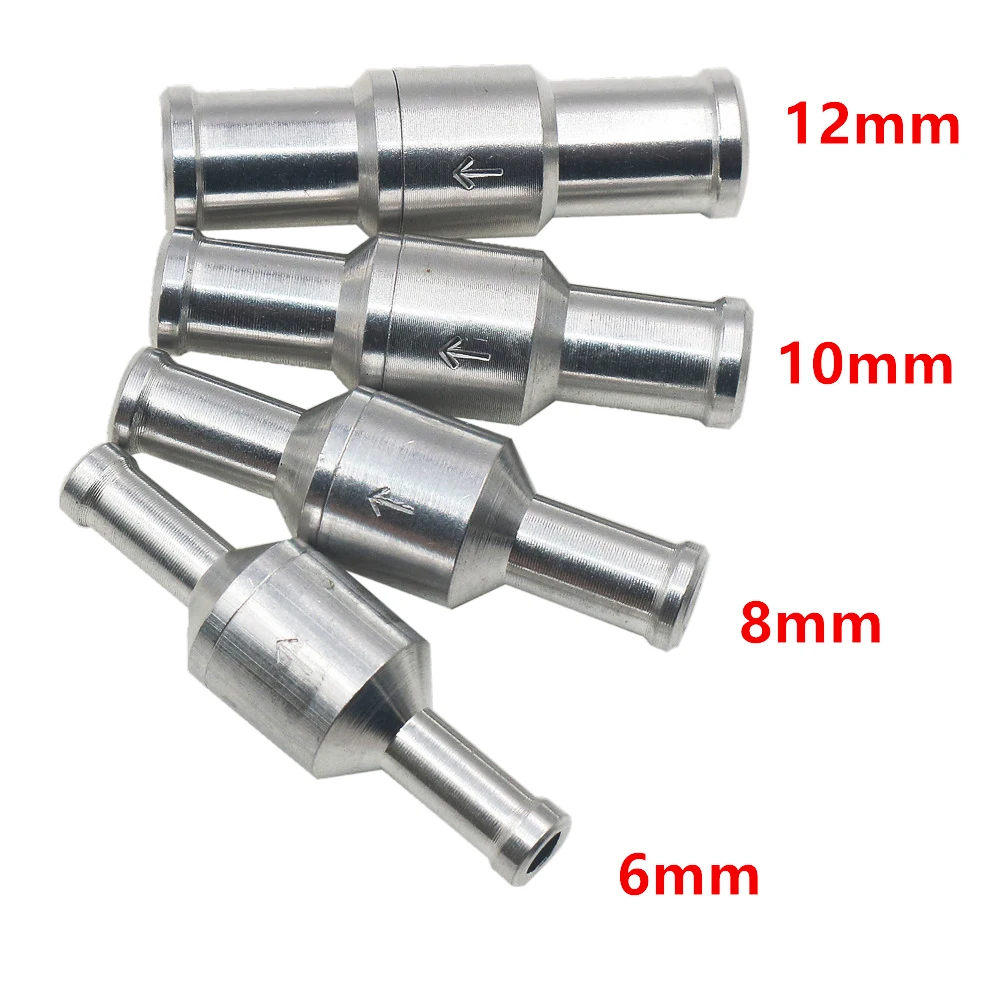 1/2/4PCS 6/8/10/12mm Aluminium Alloy Valve Rollover Breather Fuel Syetem Pressure Relief Valve Diesel Petrol Check Valve D30