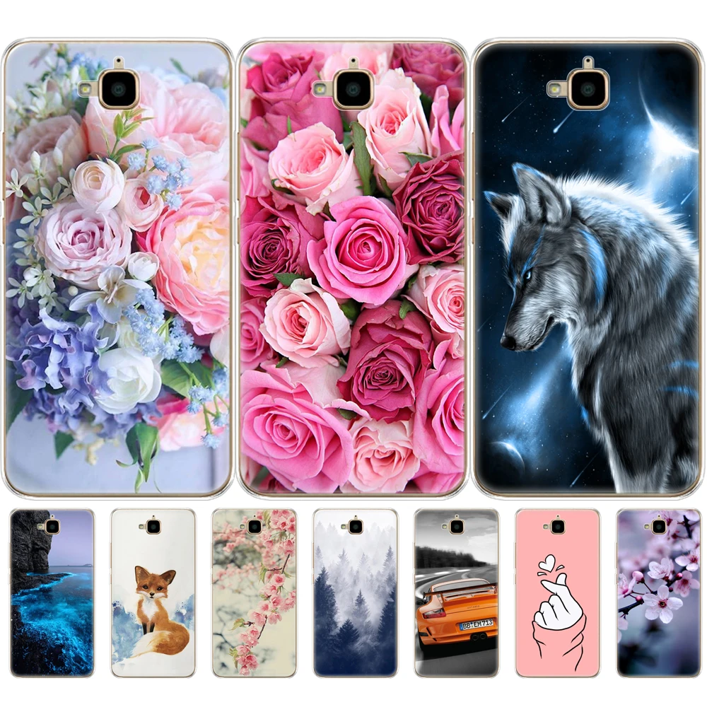 For Huawei Honor 4C Pro Case On Honor 4C Pro Soft TPU Silicon Back Phone Cover for Huawei Y6 Pro 2015 Case TIT-L01 TIT-TL00 Bags