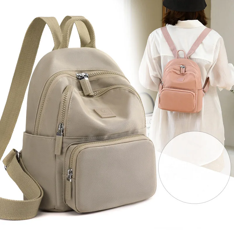 Mochila impermeable de ocio para mujer, morral femenino de moda, morral pequeño de viento para Universidad, bolso de viaje multifunción para niña