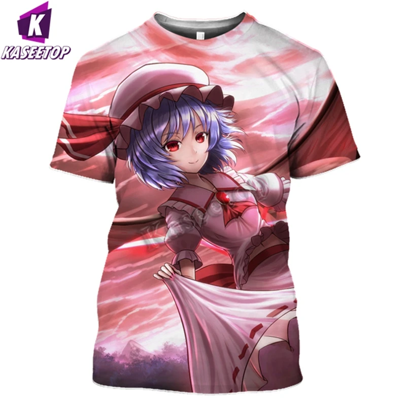 Summer Short Sleeve 3D Print Anime Girl T Shirt Sport Cute Tops Comics Touhou Project Tshirt Men Hentai Women Sweatshirt T261