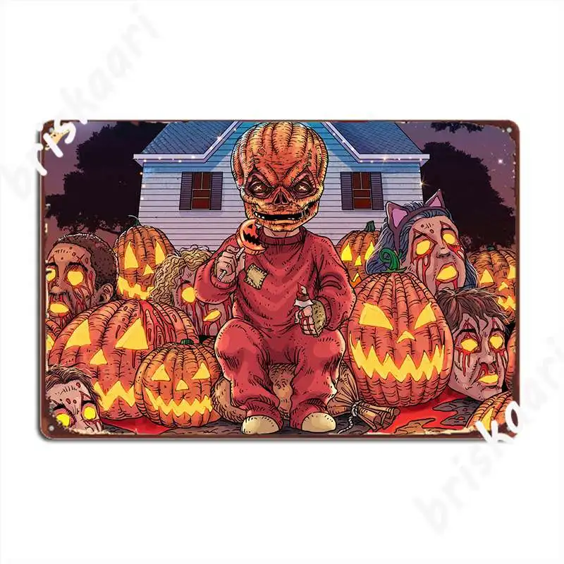 Trick R Treat Metal Plaque Poster Cinema Garage Home Funny Wall Decor Tin Sign Posters