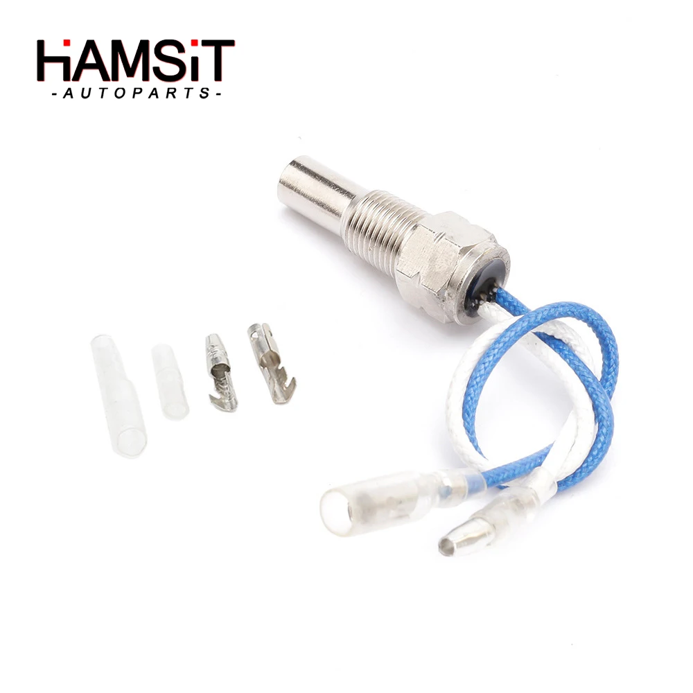 Hamsit Car modification instrument universal water oil temperature gauge sensor with white and blue two lines racing sensor