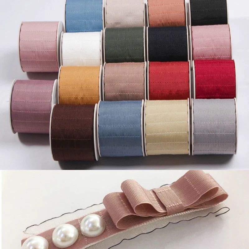 Bow Hair Grosgrain Ribbon 38mm Double Sides Stripe String 3mm 7mm 10mm 16mm 25mm Wholesale Polyester Tape For Handmade Gift Pack