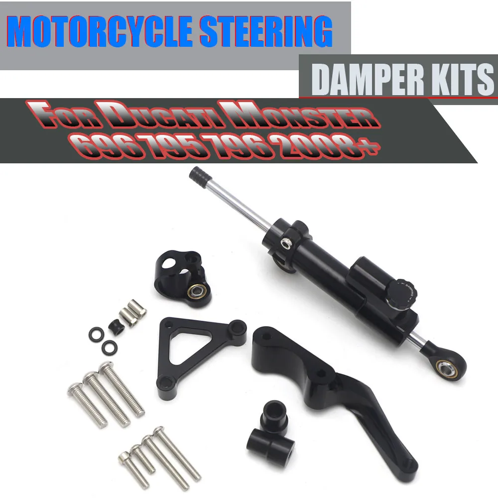 Motorrad Modifiziert Lenkrad Dämpfer Stabilisator Montage Halterung Unterstützung Kit Für Ducati Monster 1100 1100S 2008-up