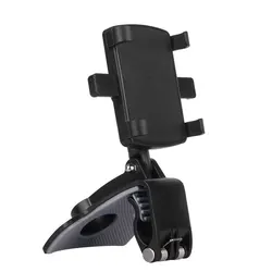 Dashboard Phone Holder Car Phone Mount Adjustable Spring Clip for Multiple Use 360-Degree Rotating Phone Stand for Safe Driving