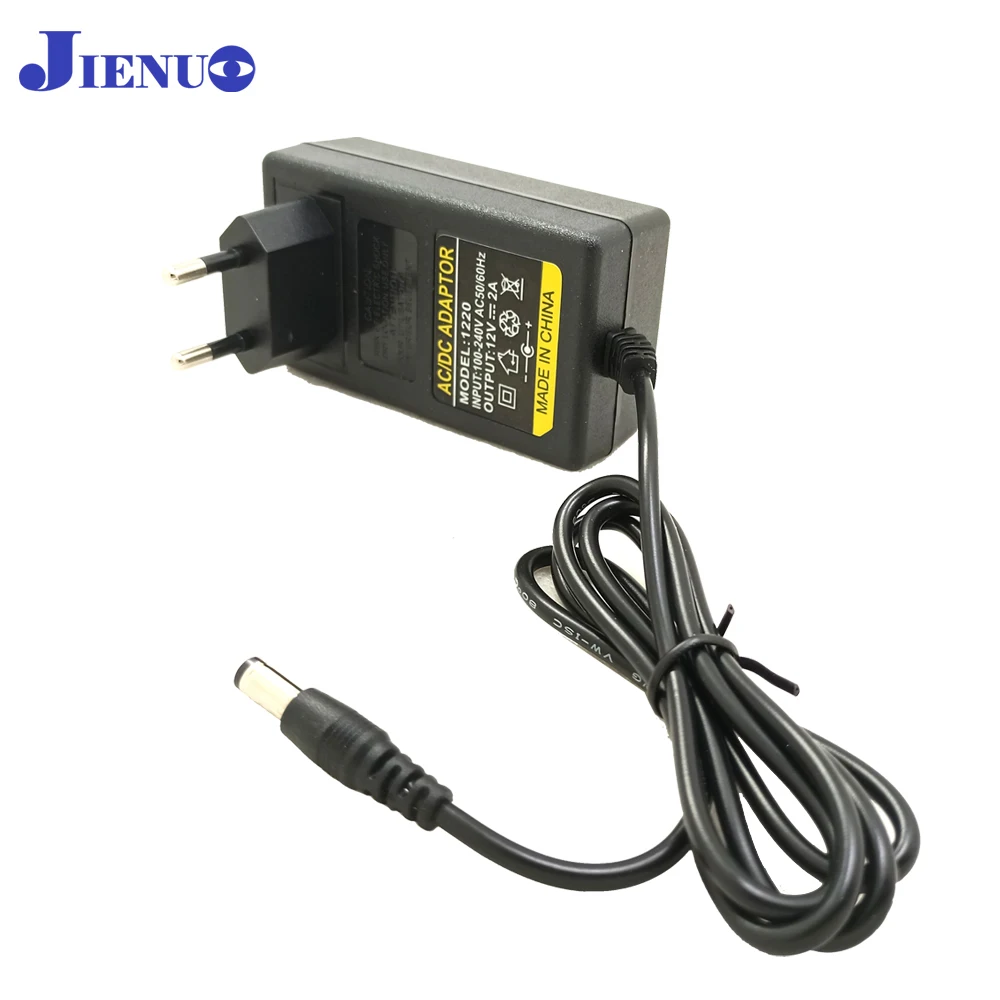 

JIENUO DC 12V 2A EU/US Plug AC/DC Power Adapter Supply for CCTV Camera DVR NVR IP Camera AHD TVI CVI Analog Cam