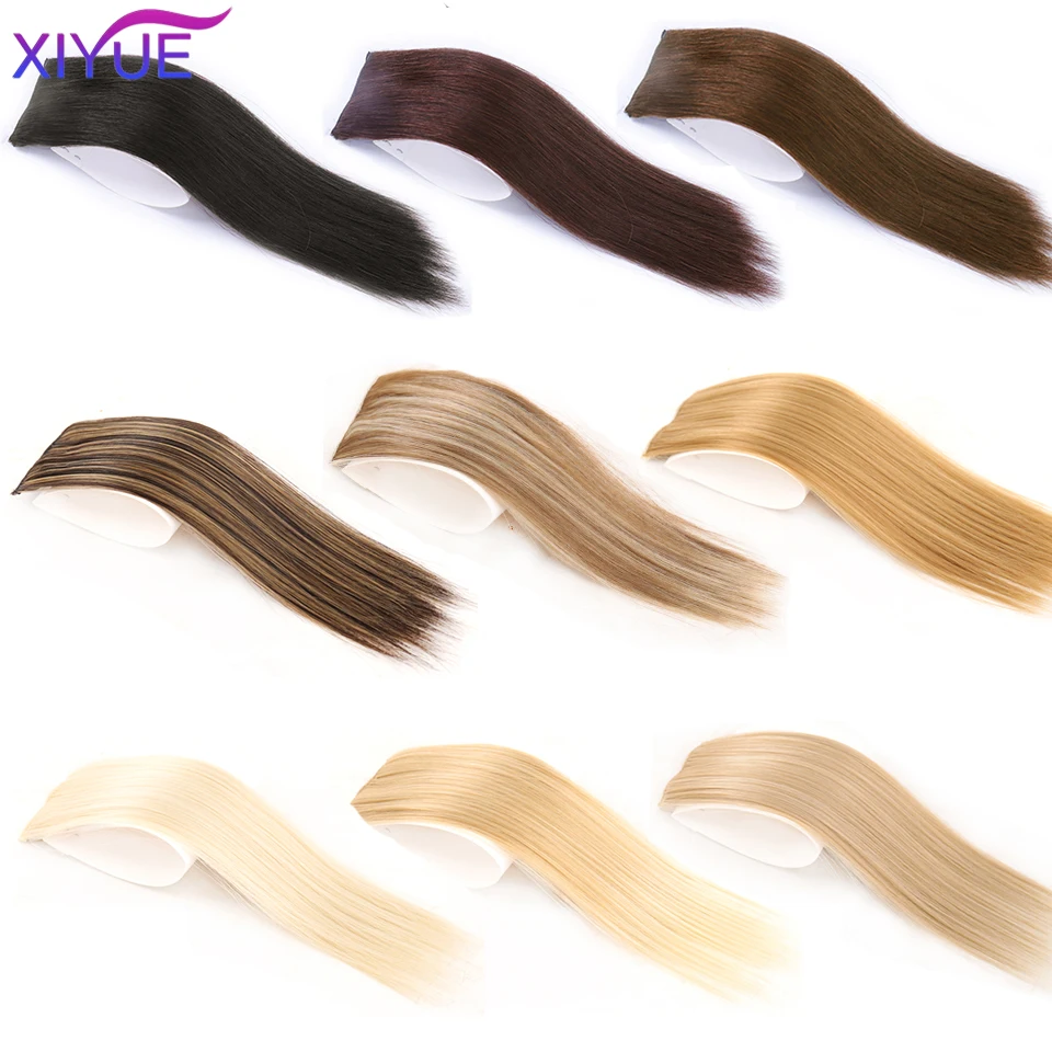 XIYUE One/two-piece Hair Pads board Seamless Top Ivisiblity Piece Thickened Hair Root Pad Highsynthetic Straight Hair