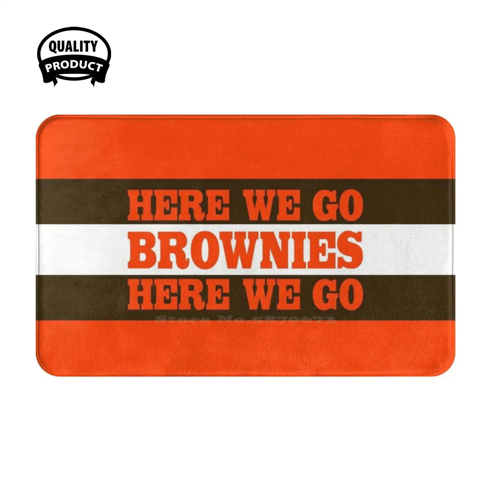 Cleveland Football Brownies Soft Cushion Home Carpet Door Mat Car Rug Cleveland Football Baker Mayfield Orange Make Shake Walk