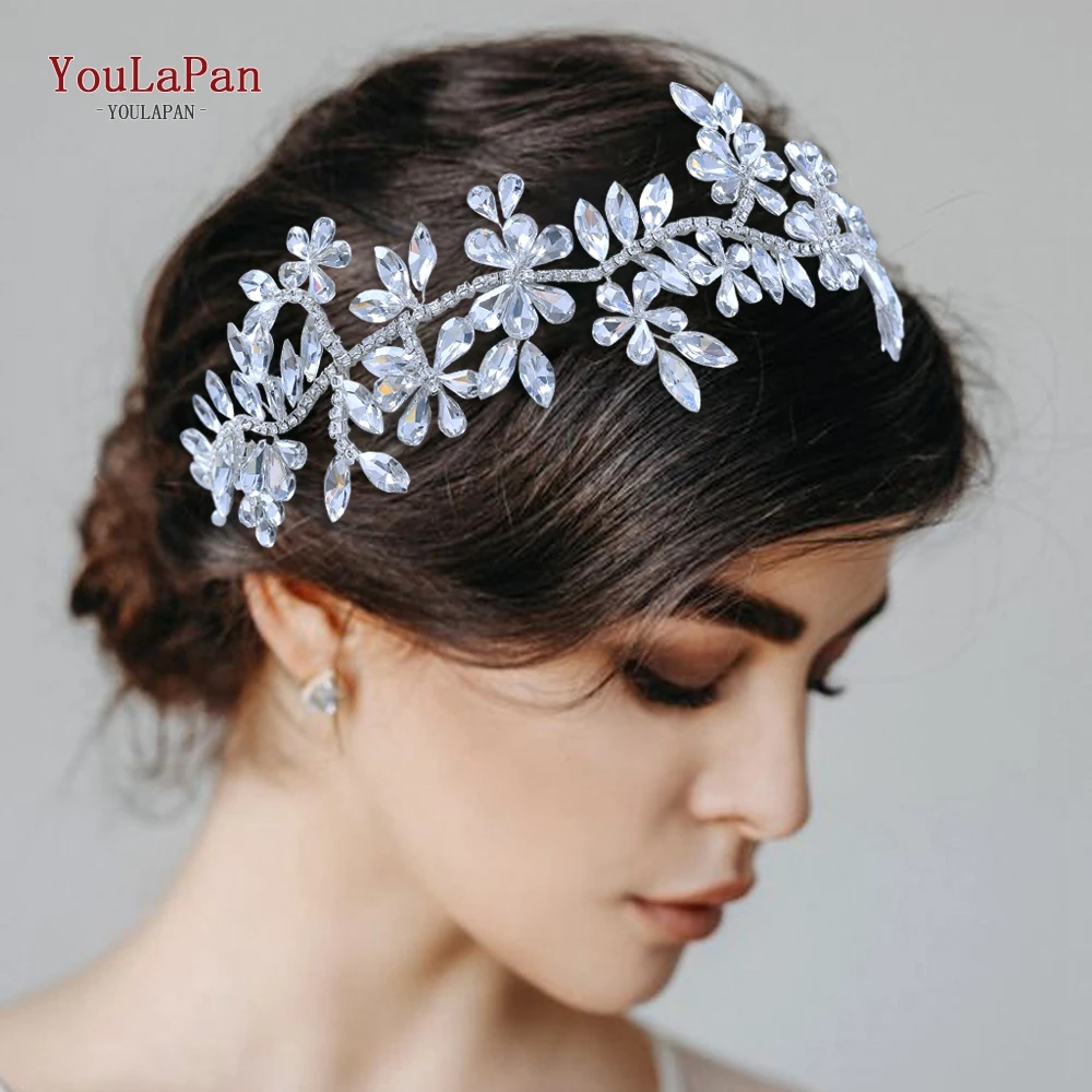 

YouLaPan HP239 Bride Hair Accessories Crystal Headband Women Tiaras Headpiece Wedding Hair Vine Rhinestone Bridal Hair Ornaments