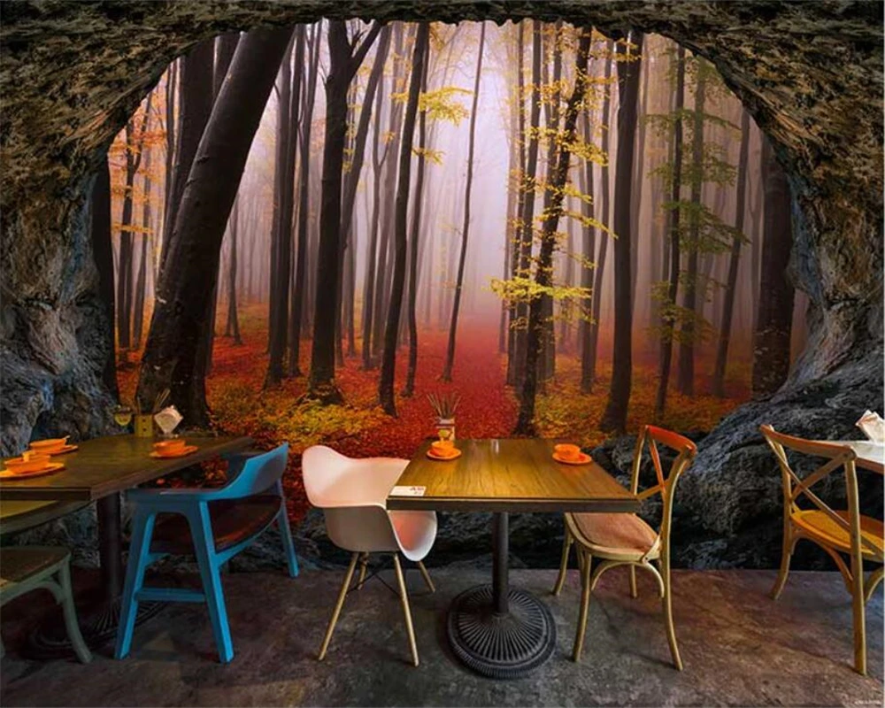 

Beibehang индивидуальные современные новые пространственные расширения, природа, лес, инструменты для спальни, пейзажные обои, обои, домашний декор