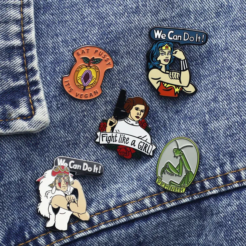 Creativity woman Enamel Pins Send Friend Fans Boutique Medal Gift Backpack Hat Bag Decorate Badges Cartoon Metal Brooch