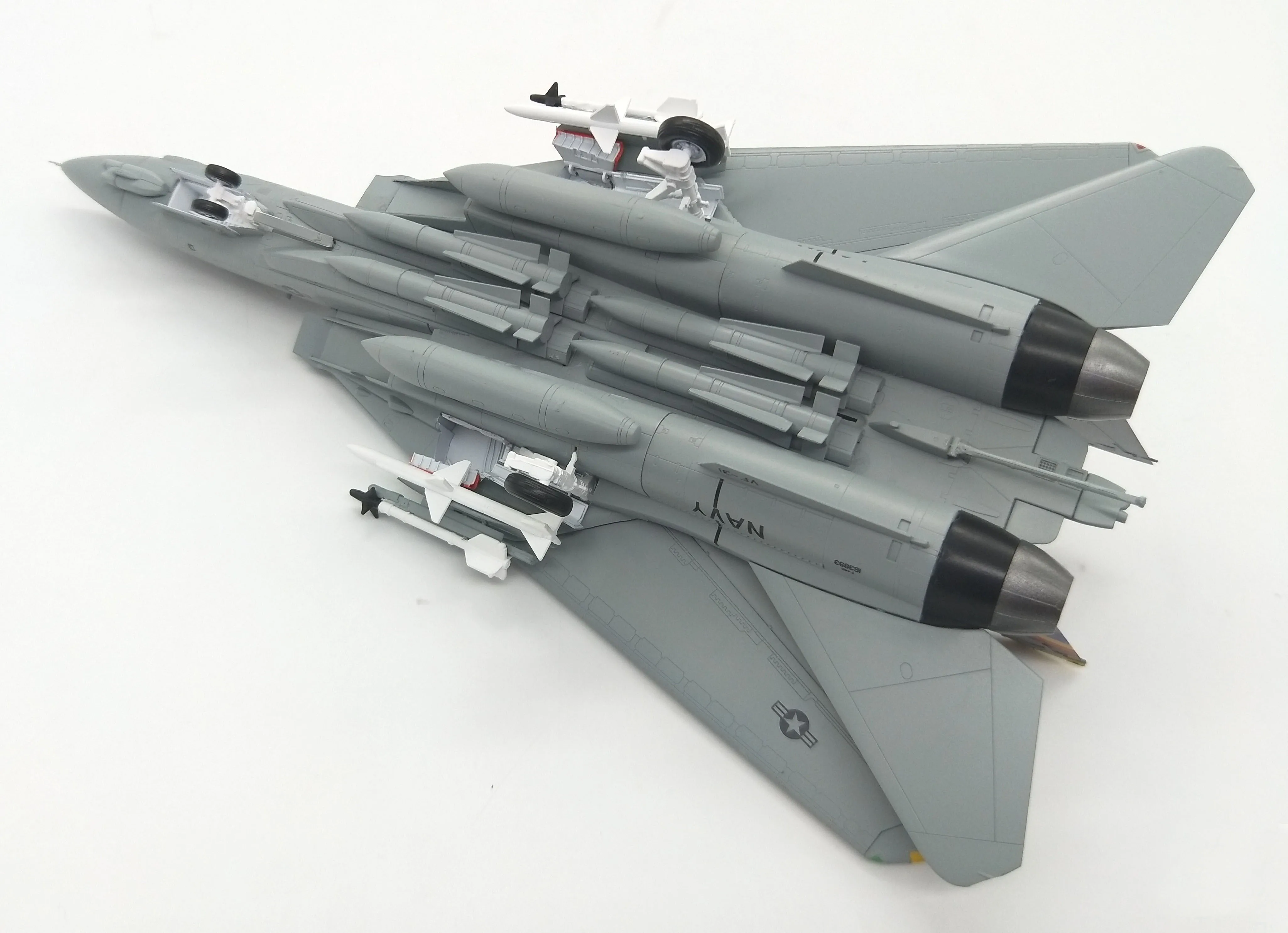 1:72 Us F-14D vf-31 Bomb cat squadron Fighter model Static simulation finished product 7194 Variable swept wing