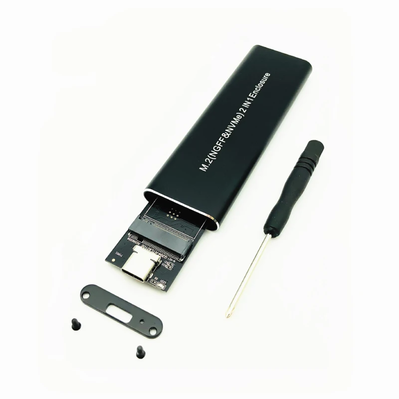 M.2 NVME SSD To USB 3.1,10Gbps โปรโตคอลแบบ Dual M2 NVMe กล่อง,PCIe NGFF SATA M2 NVMe Enclosure อะแดปเตอร์ OTG สำหรับ M.2 SSD