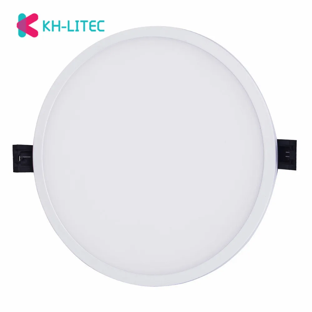 KHLITEC Ultra Thin LED Panel Downlight 8W 16W 22W 30W Round/Square LED Ceiling Recessed Lights Power Supply Included SMD4014