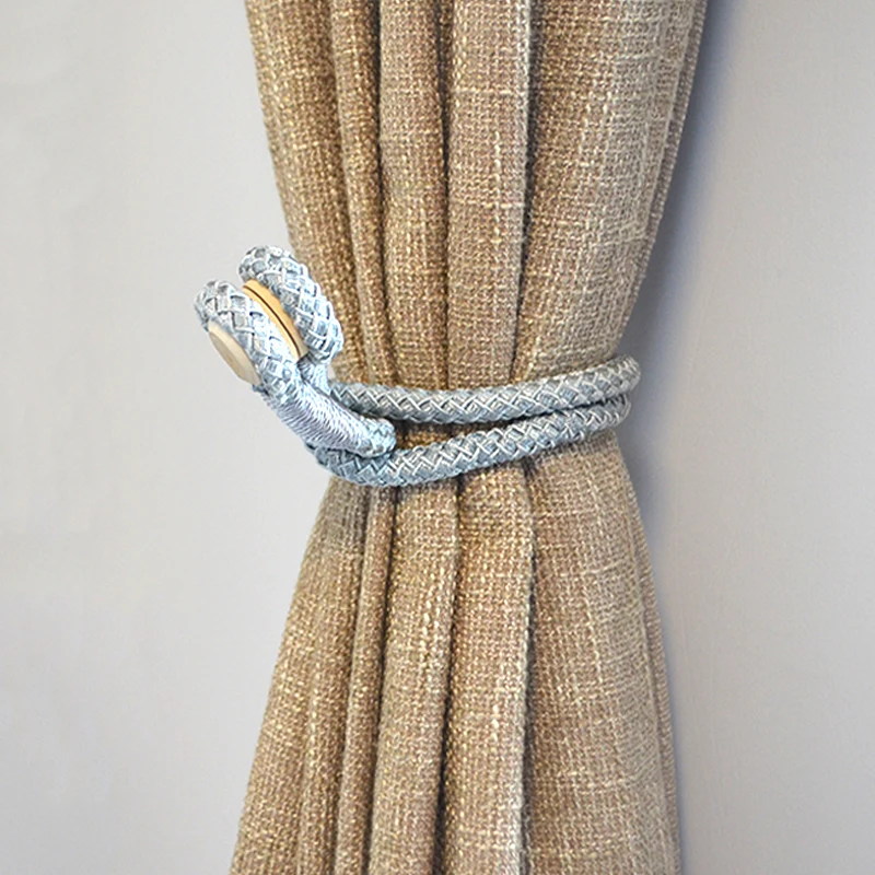 1Piece Magnetic Curtain Tieback Handmade Curtains Holder Clips Buckle Straps Curtain Accessories Wood Tie Backs Home Decorations