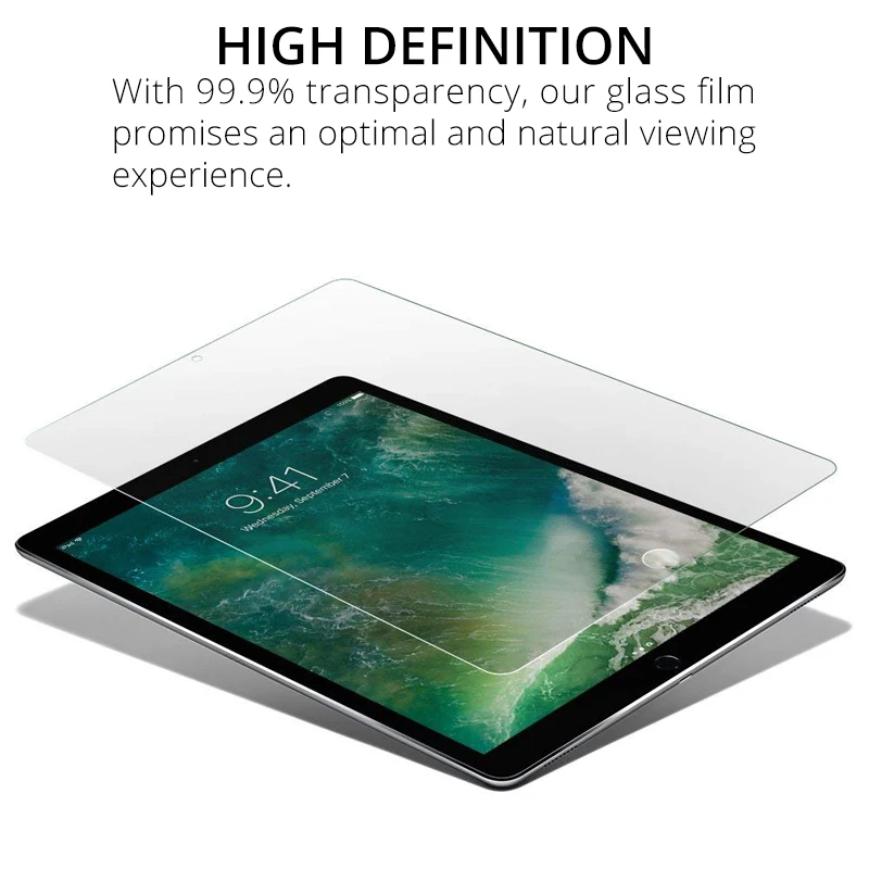 Tempered Glass for iPad 10.2 2019 7th 2018 2017 9.7 6th 5th Air 1 2 Pro 10.5 11 Screen Protector for iPad 2 3 4 5 6 Mini 3 4 5 6