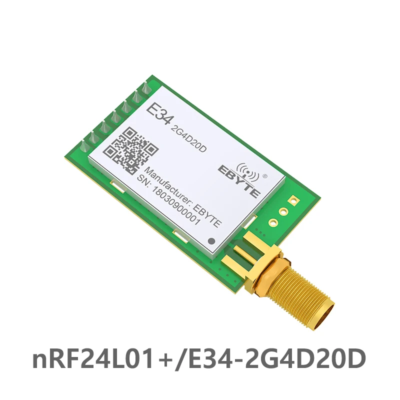 NRF24L01P RF Module UART 2.4GHz 20dBm Long Distance 2km E34-2G4D20D Wireless Transceiver Transmitter Receiver SMA-K Antenna DIP