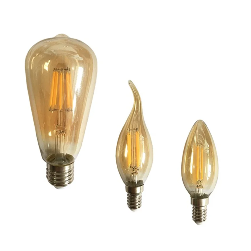 

ST64 Dimmable LED Edison Bulbs, 4W 6W(60W Equivalent), Warm White 2200K, Eye Protection LED Bulb, ST64 LED Filament Light Bulbs