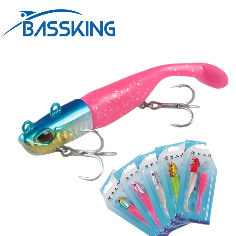 BASSKING Jig Head Soft Bait 90mm/30g 95mm/36g 102mm/46g 106mm/56g Long Casting Sinking Fishing Lure Seabas Pesca Artificial Bait