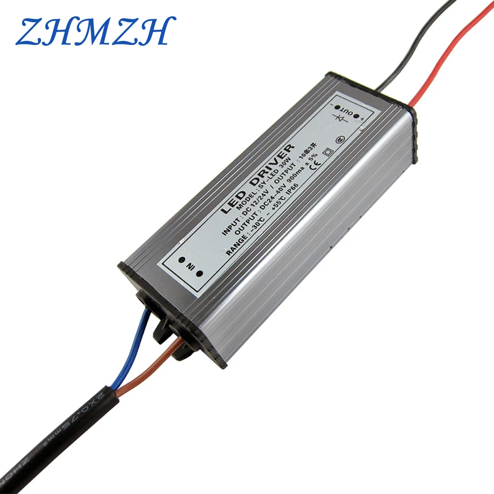 

ZHMZH Low Voltage LED Driver 10w 20w 30w 50w Waterproof Boost Power Supply For Outdoor Flood Light AC/DC12V 24V 260mA 580mA