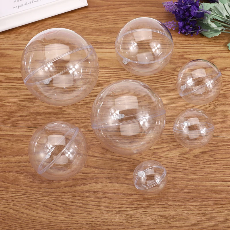 5Pcs/Set Clear Bath Bomb Mold Mould Round Heart Egg Shape Ball Sphere Bath Bomb Accessories Plastic Fillable Ball DIY Bath Tool