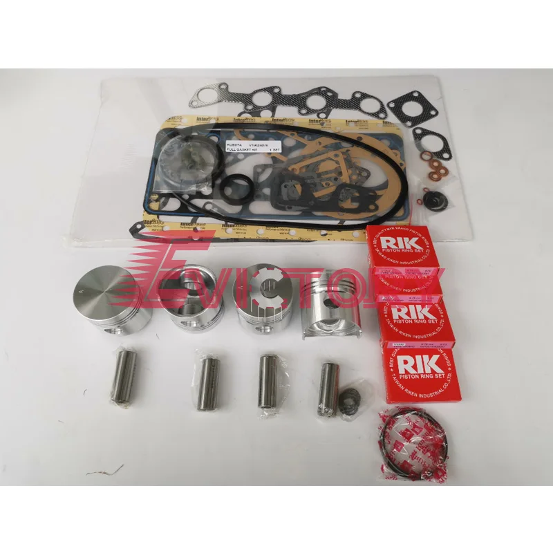 

Kubota V1305T V1305 overhaul rebuild kit Piston ring cylinder gasket kit