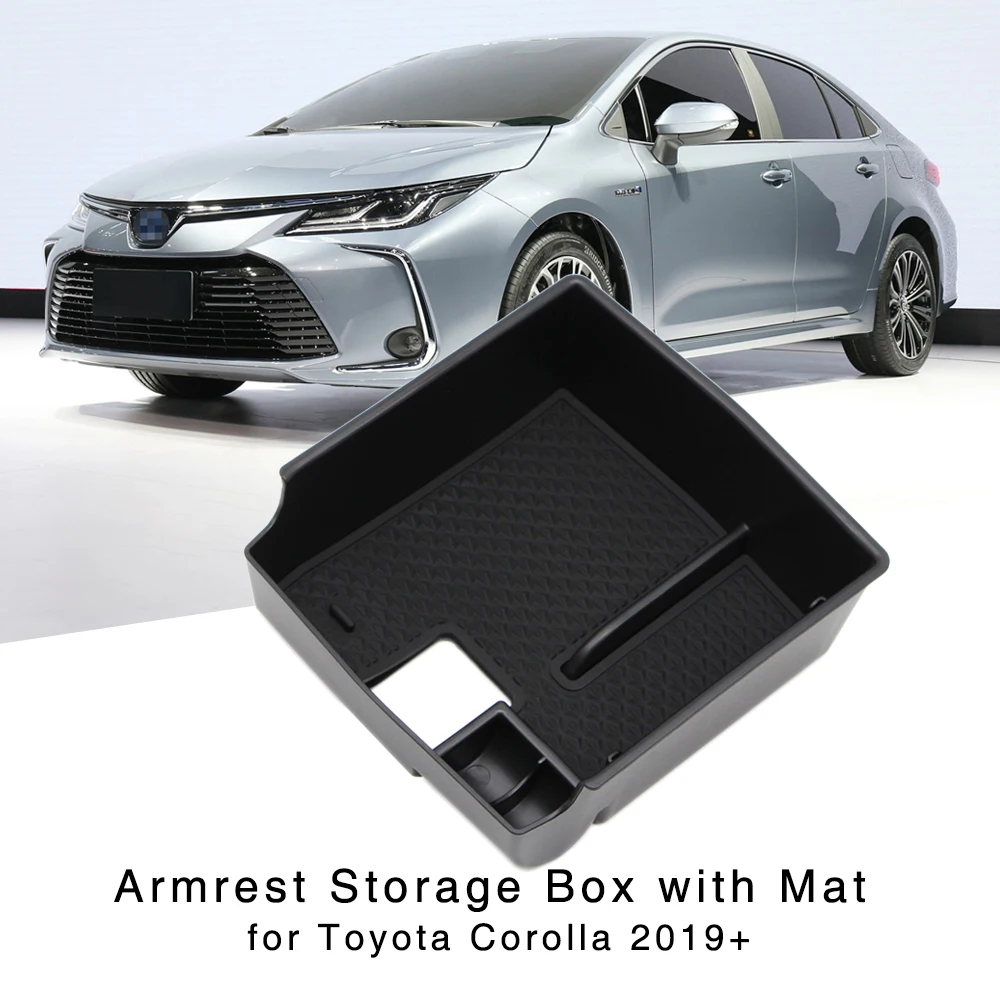 

Armrest Storage Box for Toyota Corolla E210 2019 2020 2021 Interior Center Console Organizer Glove Holder Tray with Mat