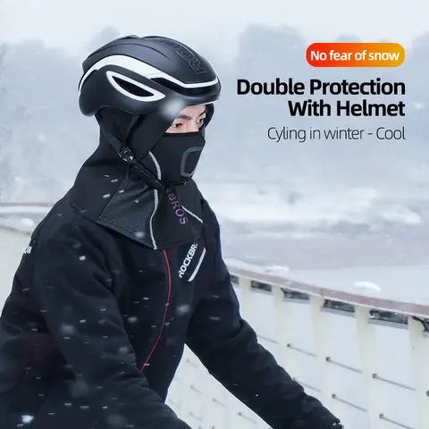 ROCKBROS Vintercykelmask Fleece Termisk Håller Varm Vindtät Cykelmask Balaklava Skidmask Fiske Skidmössa Huvudbonad 8 best sales RockBros-mask - №2