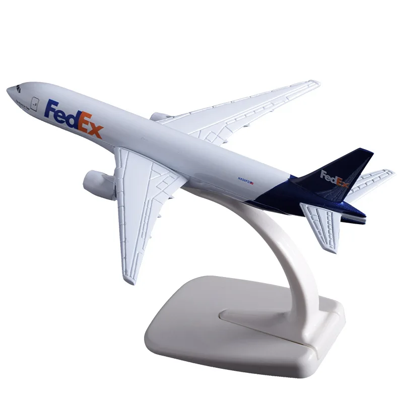 16CM FedEx Airways B777 Airlines Airplane Model with Base Alloy Aircraft Plane For Collectible Toy Souvenir Show Gift Toys